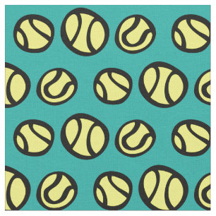 Gelbes Tennisball-Muster DIY-Textilstoff Stoff