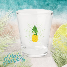 Gelbes tropisches Ananas-Shotglas Schnapsglas