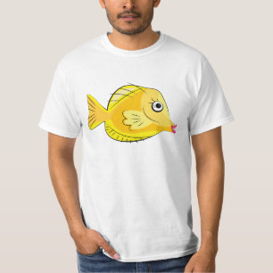 Gelbes tropisches Fisch-Unterwasseratemgerät Tang T-Shirt