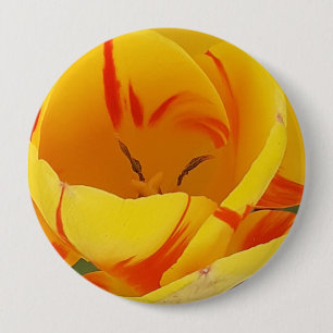 Gelbes Tulip-Abzeichen Button