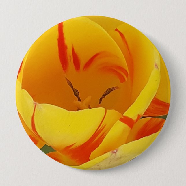 Gelbes Tulip-Abzeichen Button (Vorderseite)