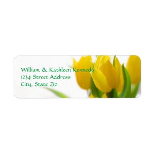 Gelbes Tulip - Rücksendeadresse