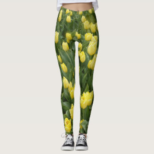 Gelbes Tulpe-Feld Legging Leggings
