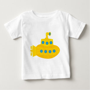 Gelbes U-Boot Baby T-shirt