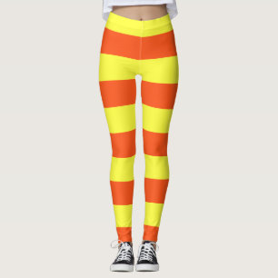 Gelbes und orangefarbenes Halloween-Zuckermais Leggings