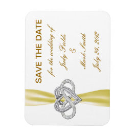 Gelbes Unendlichkeitsherz speichert das Datum Magn Magnet