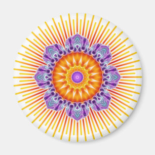 Gelbes Veilchen der Mandala Magnet