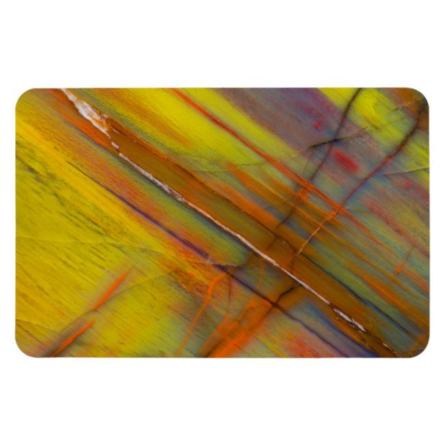 Gelbes versteinertes Holz Magnet (Horizontal)
