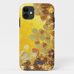 Gelbes Vintages Blumenmuster Case-Mate iPhone Hülle