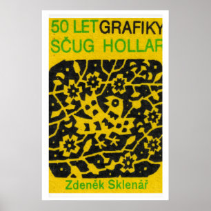 Gelbes Volk Muster - Streichholzschachtel Druck -  Poster