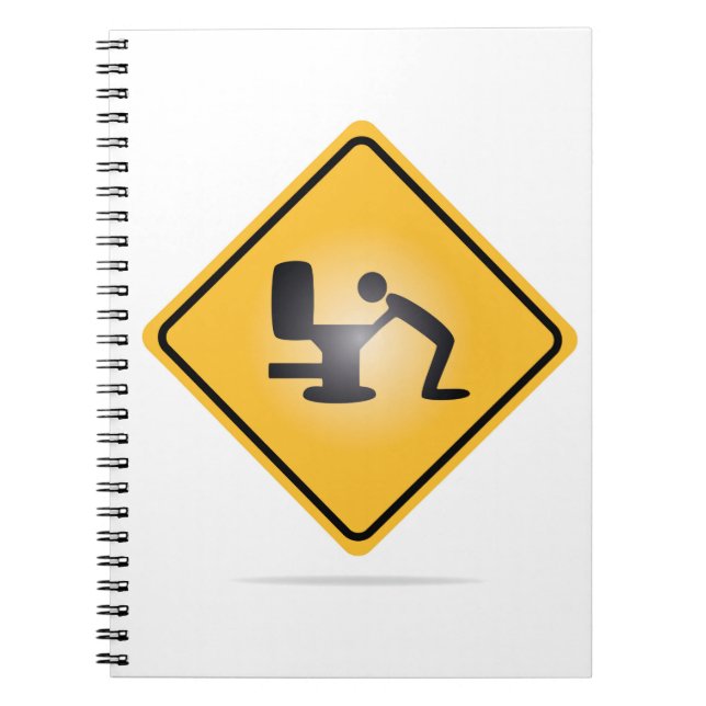 Gelbes Warnzeichennotizbuch des Katers Notizblock (Vorderseite)