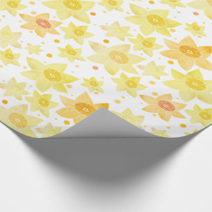 Gelbes Wasserfarben-Muster Geschenkpapier