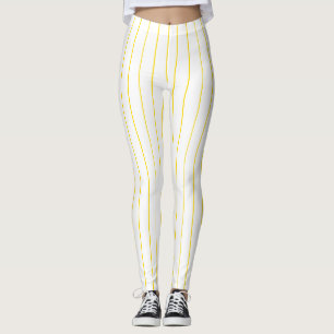 Gelbes Weiß färbt Schablonen-elegantes modernes Leggings