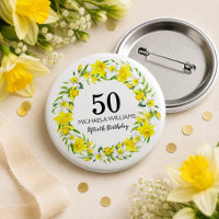 Gelbes weißes Nadelkraut 50. Geburtstag