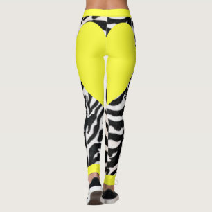 Gelbes Zebra Leggings