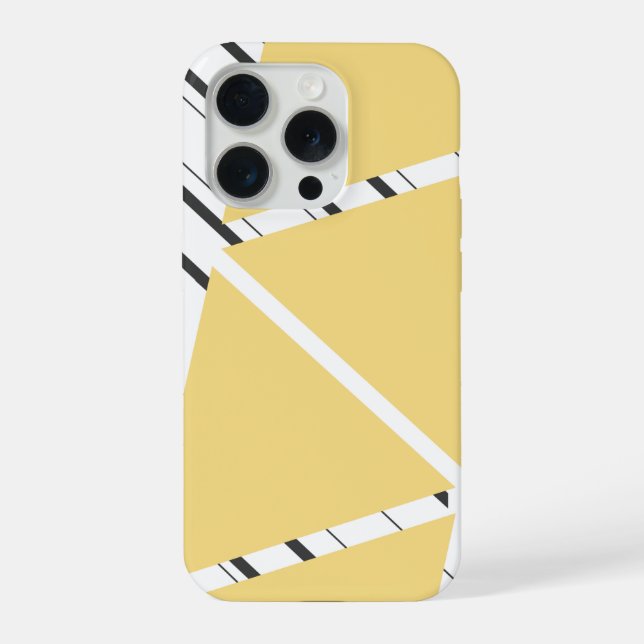 Gelbes Zick-Zack-Muster iPhone-Hülle iPhone Hülle (Rückseite)
