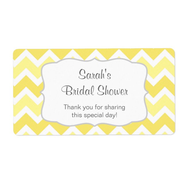 Gelbes Zickzack Wasser Flasche oder Gefallen - u p (Vorne)