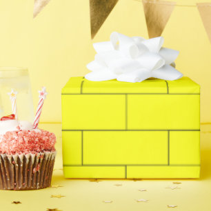 Gelbes Ziegelstein-Muster-Wrap-Papier Geschenkpapier