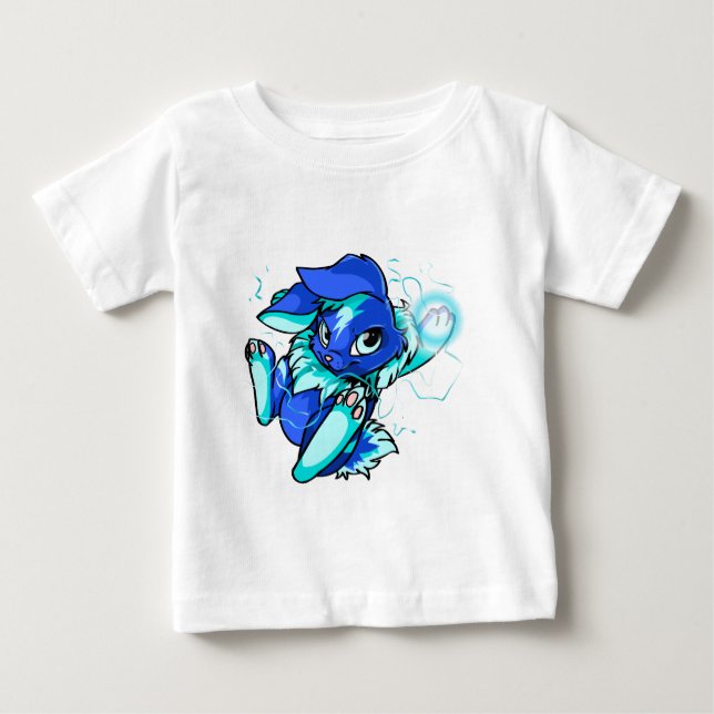 Gelbes Zybsonn mit Sternen Baby T-shirt (Vorderseite)