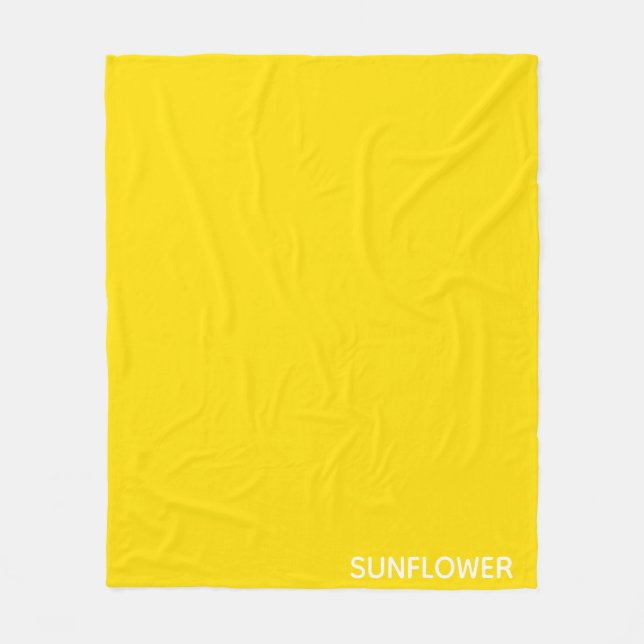 Gelbfarbener Name der Sonnenblume Fleecedecke (Vorderseite)