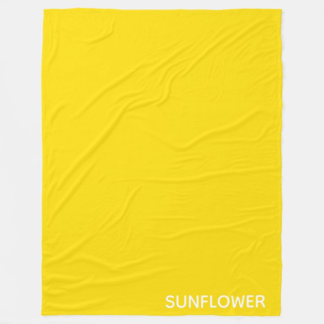 Gelbfarbener Name der Sonnenblume Fleecedecke (Vorderseite)