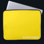 Gelbfarbener Name der Sonnenblume Laptopschutzhülle<br><div class="desc">Gelb</div>