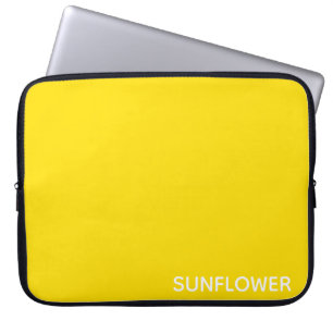 Gelbfarbener Name der Sonnenblume Laptopschutzhülle