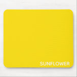 Gelbfarbener Name der Sonnenblume Mousepad<br><div class="desc">Gelb</div>