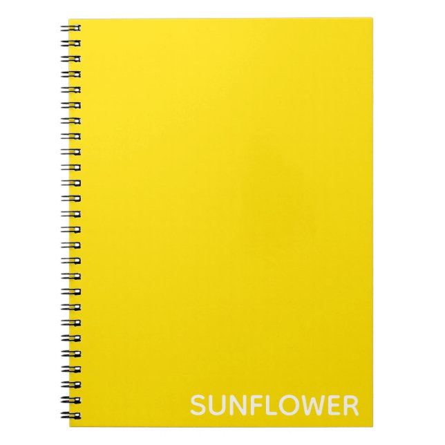 Gelbfarbener Name der Sonnenblume Notizblock (Vorderseite)