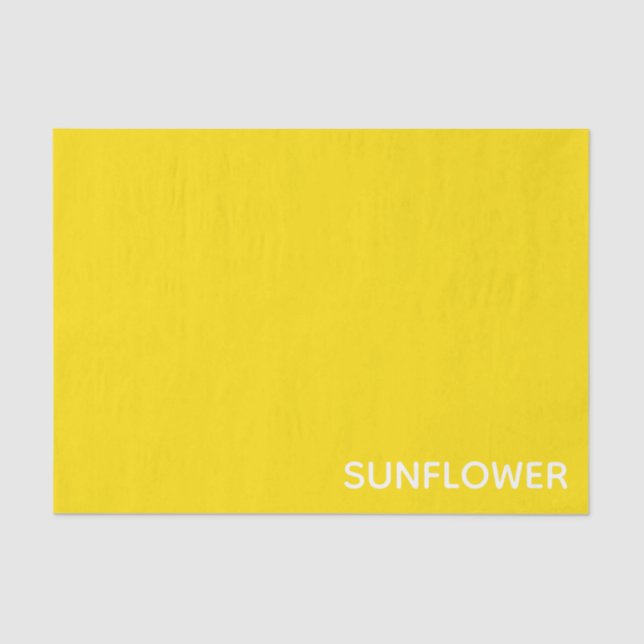 Gelbfarbener Name der Sonnenblume Seidenpapier (Vorderseite)