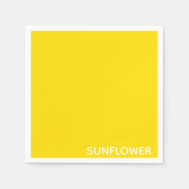 Gelbfarbener Name der Sonnenblume Serviette (Vorderseite)
