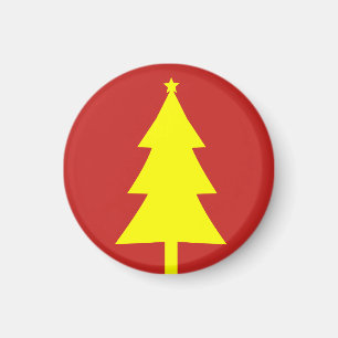 Gelbfichte Weihnachtsbaum Funky Kühlschrankmagnet Magnet