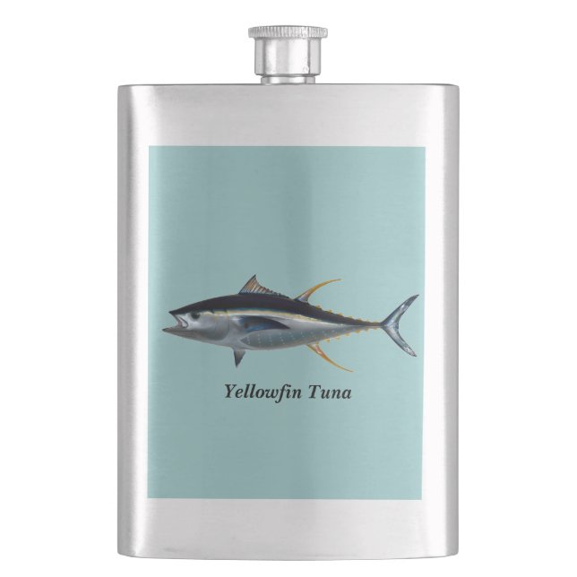 Gelbflossen-Thunfisch Flachmann (Vorderseite)