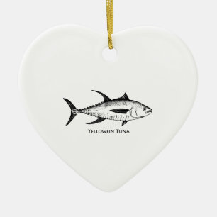 Gelbflossen-Thunfisch-Logo Keramikornament
