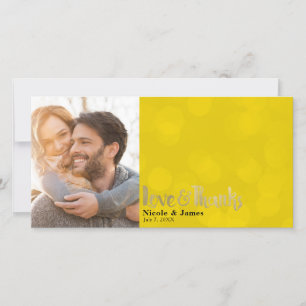 Gelbfoto Hochzeitsfoto Liebe & Dank Danke