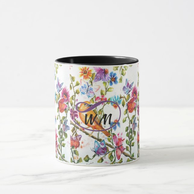 GELBGEBURTE WASSERFARBE BLUME TASSE (Zentrum)