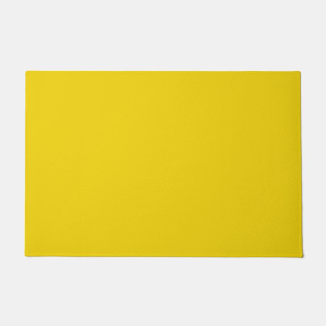 Gelbgelb in fester Farbe Fußmatte (Vorderseite)