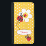 Gelbgelbe Ladybude Polka Blume Mädchen Klappe Gehä Samsung Galaxy S5 Geldbeutel Hülle<br><div class="desc">Niedliche original rote Ladybug / Ladybird auf einem hellgelben Polka Blume Kinder iPhone Gehäuse. Lies Sienna oder du kannst mit deinem eigenen Namen personalisieren. Exklusiv von Sarah Trett entworfen.</div>