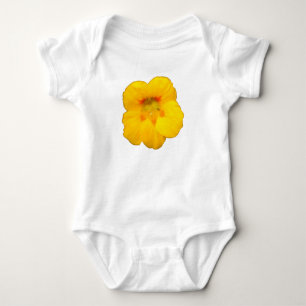 Gelbgelbe Nasturtium Blume Baby Strampler