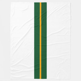 Gelbgelbe Streifen aus schmalem Wald auf Weiß Fleecedecke