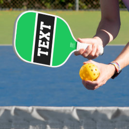 Gelbgelbe Streifen mit sportlicher Schwarz-weißer  Pickleball Schläger