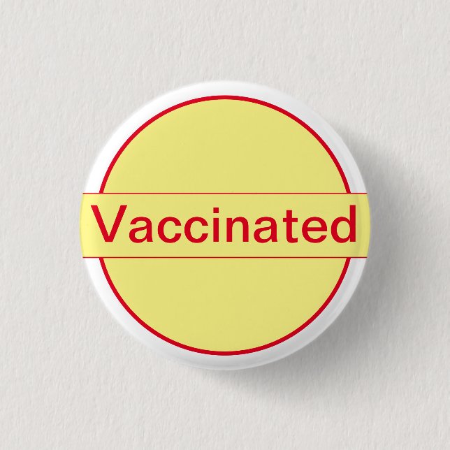 Gelbgelbe und weißer Knopf Button (Vorderseite)