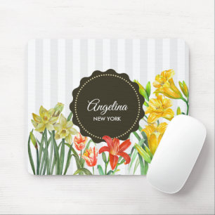 Gelbgelber Papagei-Tulpen Mousepad