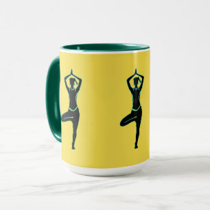 Gelbgelber Yoga Tasse
