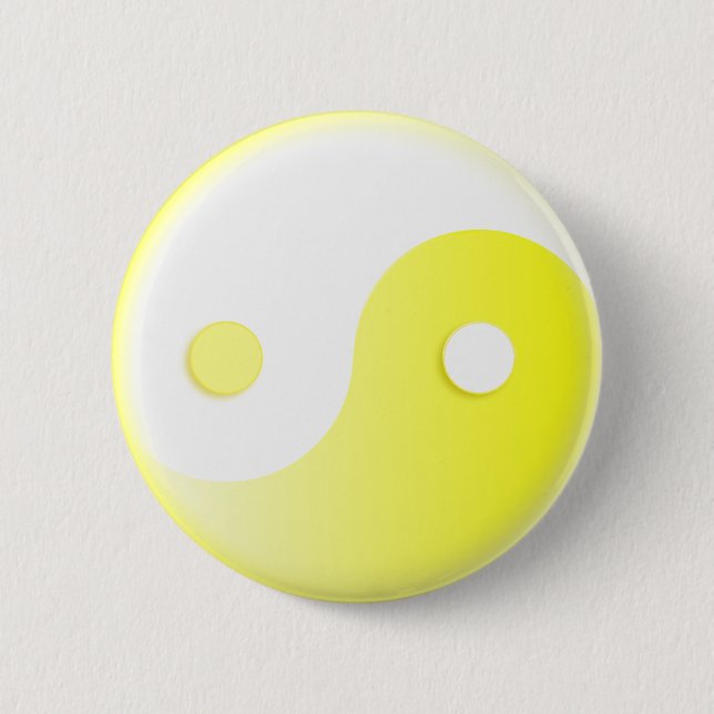 Gelbgelbes Yin/Yang-Symbol Button (Vorderseite)