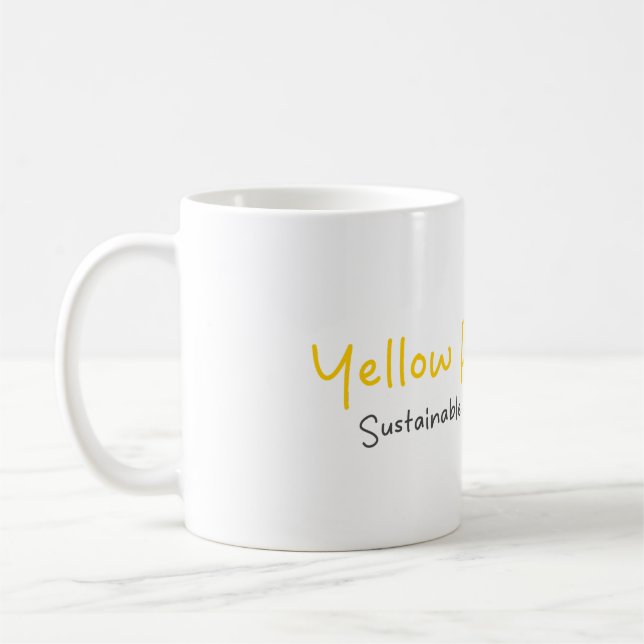 Gelbgemachte Power-Zitat-Hübsche-Kaffee-Tasse Kaffeetasse (Links)