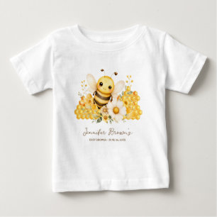 Gelbgemalte Honigbiene süße Babyparty Baby T-shirt