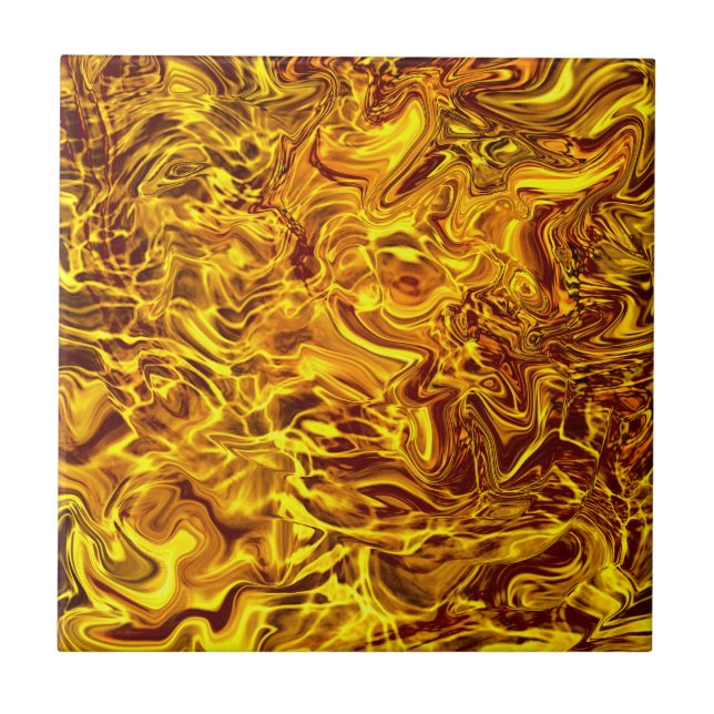 Gelbgold-Design Fliese (Vorderseite)
