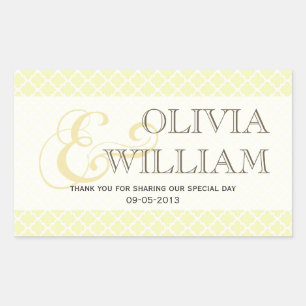 Gelbgraue marokkanische Fliesen Ampere und Gastges Rechteckiger Aufkleber