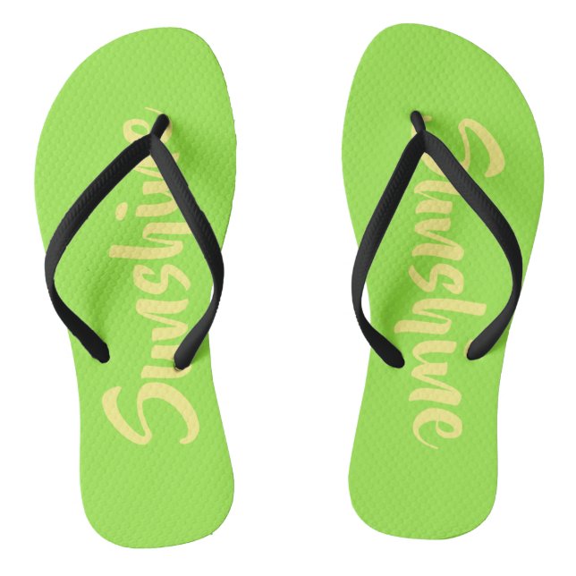 Gelbgrün Flip Flops (Fußbett)